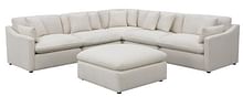 Hobson 6-piece Upholstered Modular Sectional Sofa Ivory